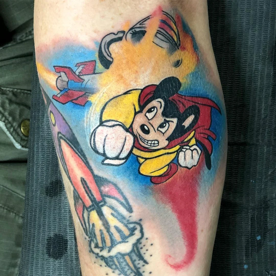 Color tattoo example by Ray Palfi