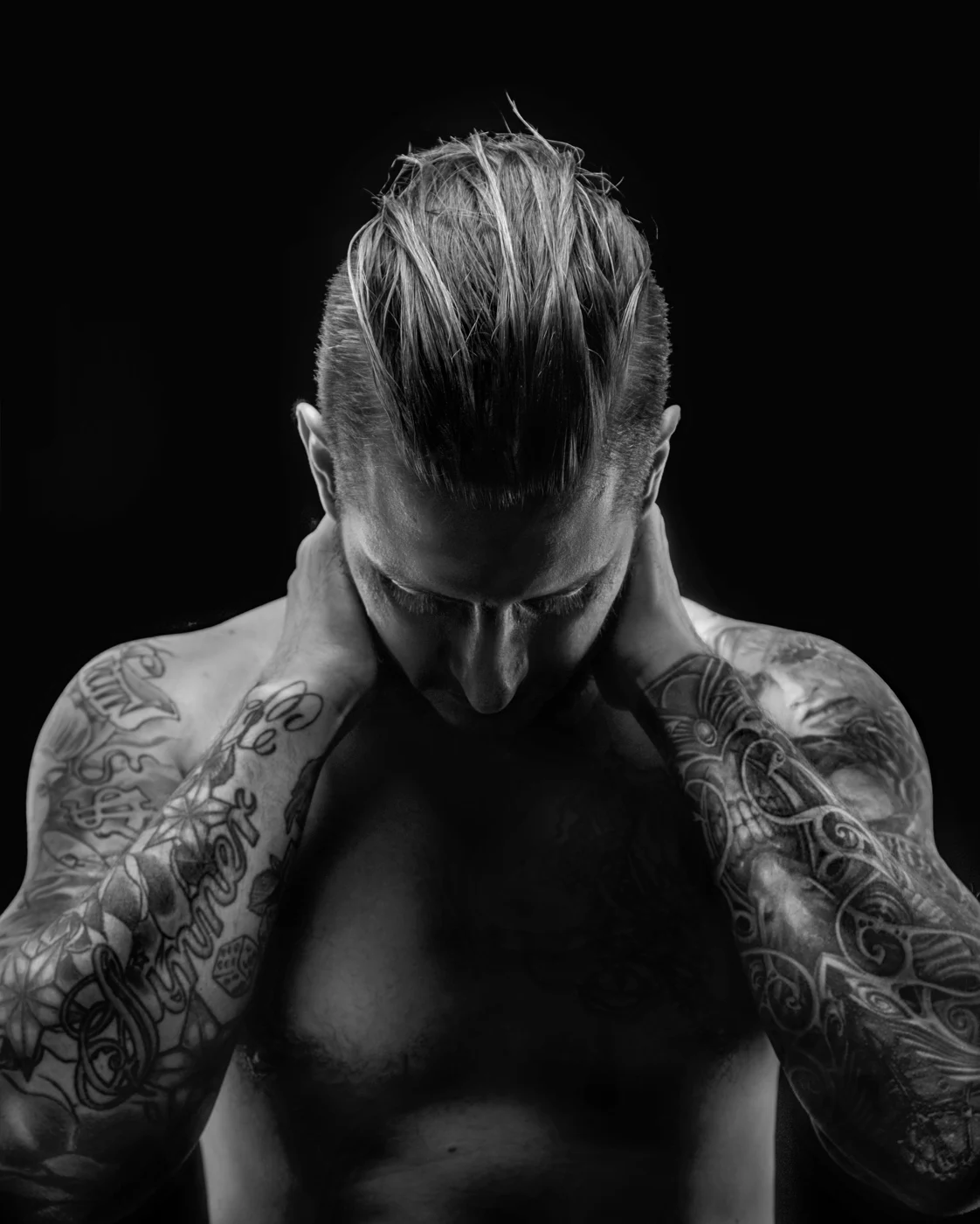 Tattooed arms